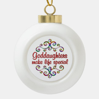Goddochters maken het leven speciaal keramische bal ornament