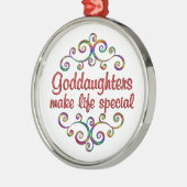 Goddochters maken het leven speciaal metalen ornament (Links)