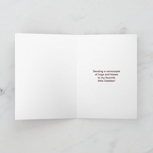 Goddoins eerste Thanksgiving babymeisje pomkin Feestdagen Kaart (Binnen)