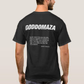 GODDOMAZA BLACK MOMOKO CITEERT ZWART T-SHIRT (Achterkant)