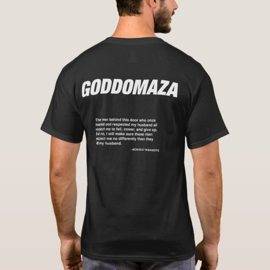 GODDOMAZA BLACK MOMOKO CITEERT ZWART T-SHIRT (Achterkant)