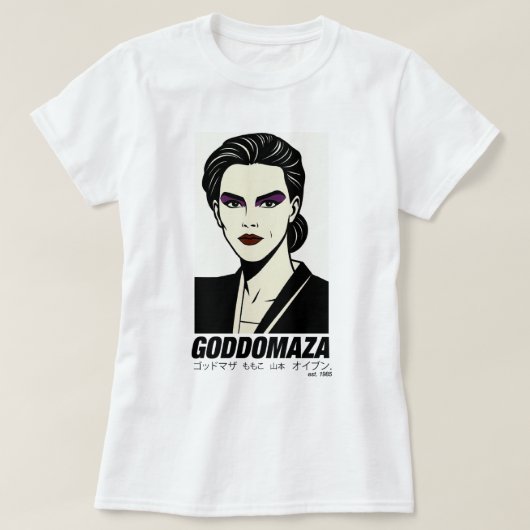 GODDOMAZA EST. 1985 VROUWEN WIT T-SHIRT (Design voorkant)