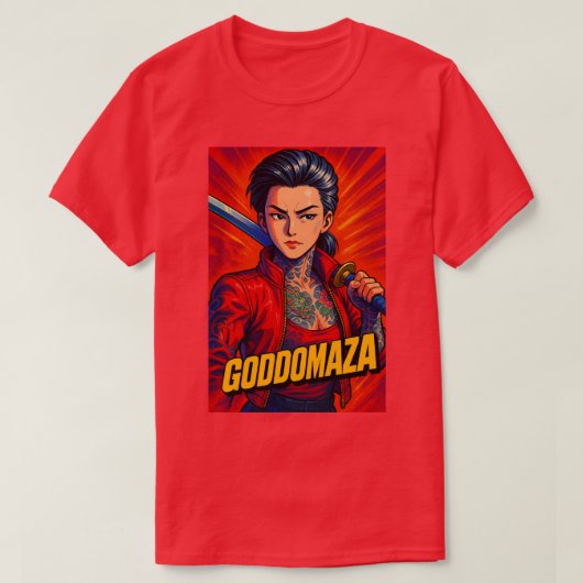 GODDOMAZA HAD EEN BIKER T-SHIRT (Design voorkant)