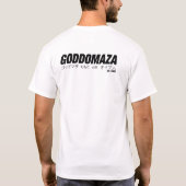 GODDOMAZA OOST. 1985 GEKLEURDE MANNEN WIT T-SHIRT (Achterkant)