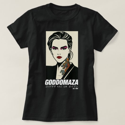 GODDOMAZA OOST. 1985 PT. 2 VROUWEN ZWART T-SHIRT (Design voorkant)