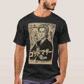 GODDOMAZA SAMURAI FILM BW POSTER ZWART T-SHIRT (Voorkant)