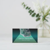 Gode Green en Paarse fluorite Healing Crystals Visitekaartje (Staand voorkant)