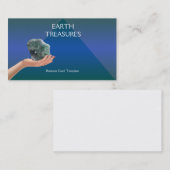 Gode Green en Paarse fluorite Healing Crystals Visitekaartje (Voorkant / Achterkant)