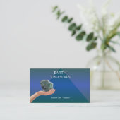 Gode Green en Paarse fluorite Healing Crystals Visitekaartje (Staand voorkant)