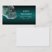 Gode Green en Paarse fluorite Healing Crystals Visitekaartje (Voorkant / Achterkant)