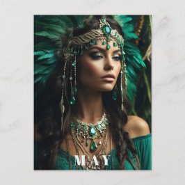 *~ GODEDDELJKE VERJAARDAG Emerald Boho AP53 Briefkaart