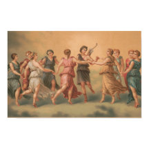 Goden dansen in de wolken met godinnen