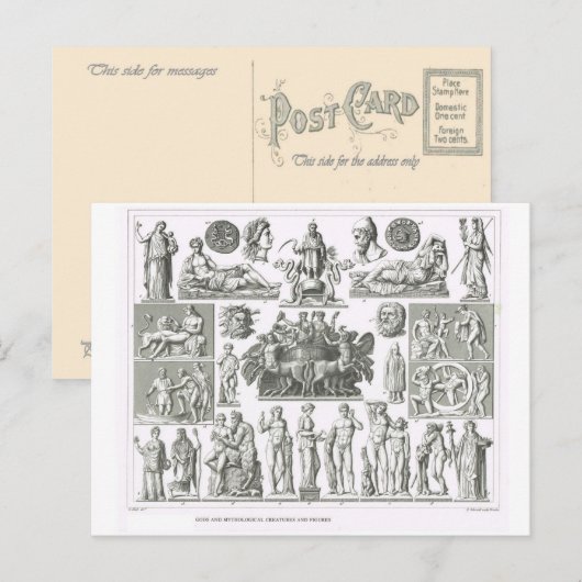 Goden en mythische wezens briefkaart (Voorkant / Achterkant)