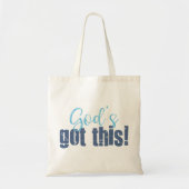 Goden hebben blauw tote bag (Voorkant)