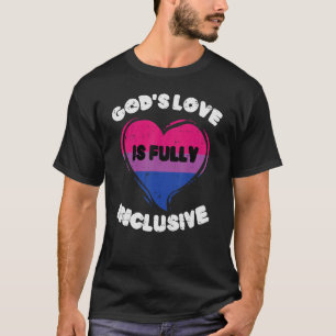 Goden houden van volledig inclusieve biseksuele bi t-shirt