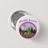 Goden Liefde Ronde Button 3,2 Cm (Voorkant /achterkant)