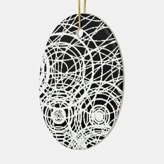 Goden raken het zwarte water keramisch ornament (Links)