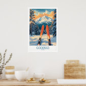 Goderdzi Ski Muur Kunst Poster Georgië 1 (Keuken)
