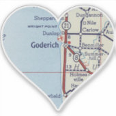 Goderich Ontario  kaart Sticker (Voorkant)