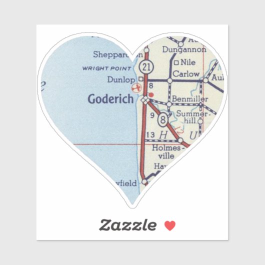Goderich Ontario  kaart Sticker (Vel)