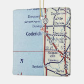 Goderich op kaart keramisch ornament (Links)