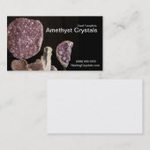 Godes Amethyst & Kwartskristallen Sjabloon Visitekaartje (Voorkant / Achterkant)