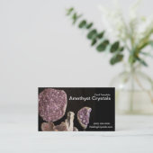 Godes Amethyst & Kwartskristallen Sjabloon Visitekaartje (Staand voorkant)