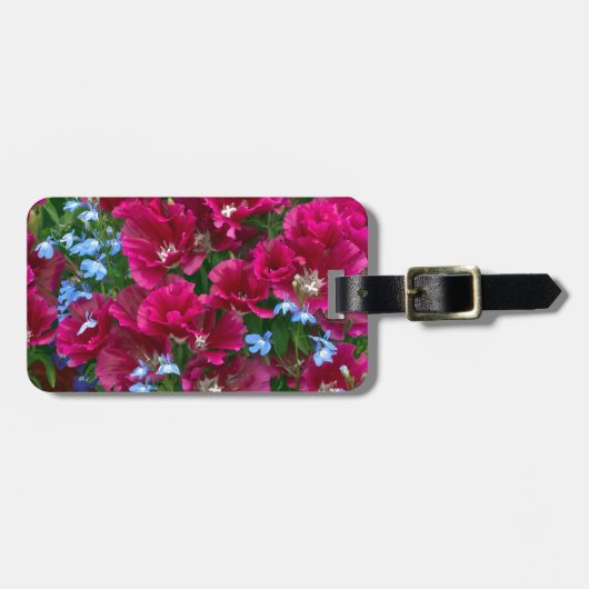 Godetia en Lobelia Gifts Bagagelabel (Voorkant horizontaal)