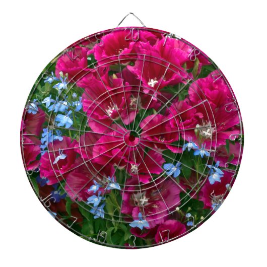 Godetia en Lobelia Gifts Dartbord (Voorkant)