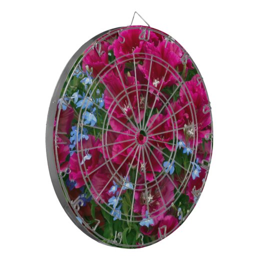 Godetia en Lobelia Gifts Dartbord (Voorkant Links)