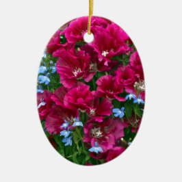Godetia en Lobelia Gifts Keramisch Ornament