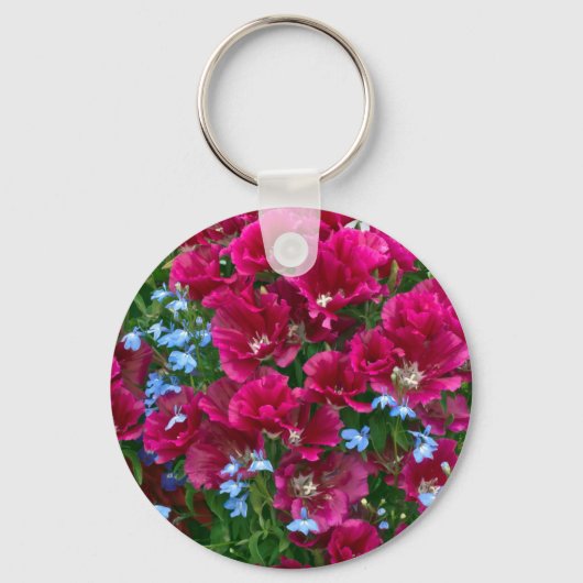 Godetia en Lobelia Gifts Sleutelhanger (Voorkant)