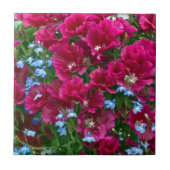 Godetia en Lobelia Gifts Tegeltje (Voorkant)