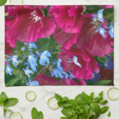 Godetia en Lobelia handdoek (Gevouwen)