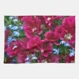 Godetia en Lobelia handdoek