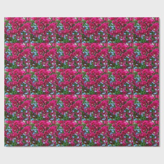 Godetia en Lobelia-pakpapier Cadeaupapier (Vlak)