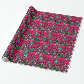 Godetia en Lobelia-pakpapier Cadeaupapier (Uitgerold)