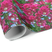 Godetia en Lobelia-pakpapier Cadeaupapier (Rol Hoek)