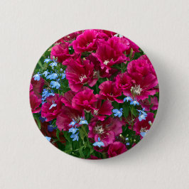 Godetia en Lobelia Pin Ronde Button 5,7 Cm