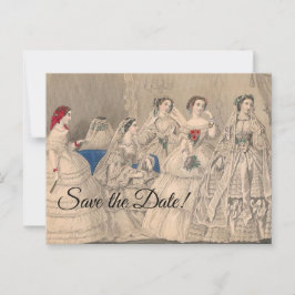 Godey's 1858 Trouwjurken Briefkaart