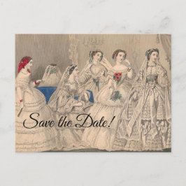 Godey's 1858 Trouwjurken Briefkaart