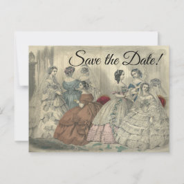 Godey's 1860 Bruiden en bruidsmeisjes Briefkaart
