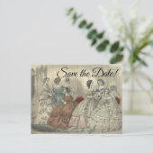 Godey's 1860 Bruiden en bruidsmeisjes Briefkaart (Staand voorkant)