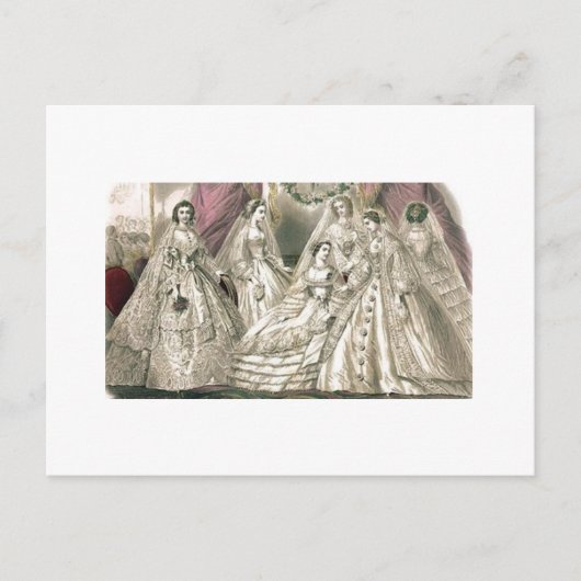 Godey's Dames Boek Victoriaans Mode Bord Weddin Briefkaart (Voorkant)