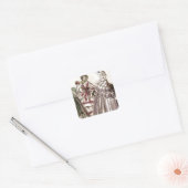 Godey's Dames Boek Victoriaans Mode Bord Weddin Vierkante Sticker (Envelop)