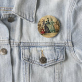 Godey's Dames Book Victoriaans Mode Bord Weddin Ronde Button 5,7 Cm (In situ)