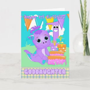 Godfather 1st Birthday Schattige Little Monster Kaart