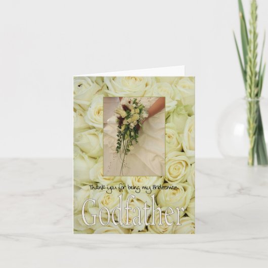 Godfather Bridesman dank u Bedankkaart (Voorkant)