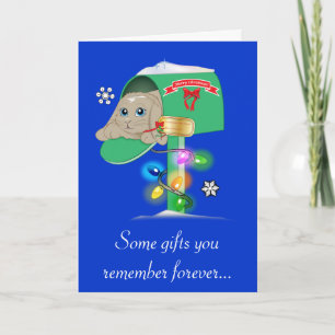 Godfather: Christmas Surprise Bunny in een brieven Feestdagen Kaart