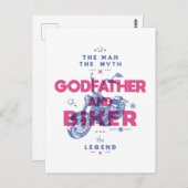 Godfather en biker het man de mythe van de legende briefkaart (Voorkant / Achterkant)